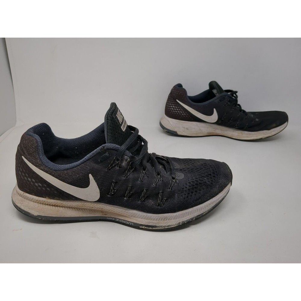 Nike Mens Air Zoom Pegasus 33 831352-001 Black Running Shoes Sneakers Men Size 9